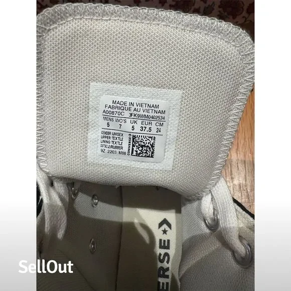 Converse All Star Run Star Hike High Top Sneakers Black Size women 7 - Picture 4 of 4